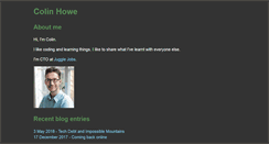 Desktop Screenshot of colinhowe.co.uk